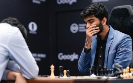 ലോക ചെസ്സ് ചാമ്പ്യൻഷിപ്പ് ജേതാവായ ഗുകേഷ്  ഡൊമ്മരാജു