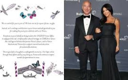 ആമസോൺ സ്ഥാപകൻ ജെഫ് ബെസോസിന്റെ വിവാഹ ക്ഷണക്കത്ത്: വിമർശനവുമായി സോഷ്യൽ മീഡിയ