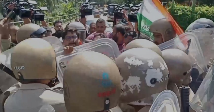 മുഖ്യമന്ത്രിക്കെതിരെ തലസ്ഥാനത്ത് യൂത്ത് കോൺഗ്രസ് സമരം
