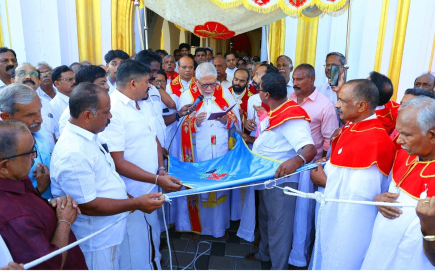 സെൻ്റ് ജോർജ് ഫൊറോന പള്ളിയിൽ പരിശുദ്ധ കന്യകാമറിയത്തിൻ്റേയും വിശുദ്ധ യൗസേപ്പിതാവിൻ്റേയും ദർശന തിരുനാളിന് കൊടിയേറി