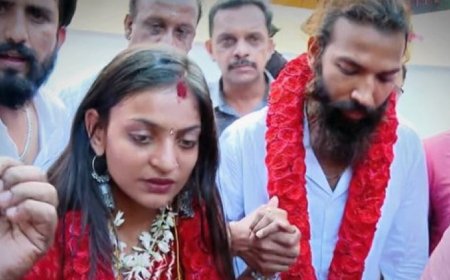 കുംഭ മേളയിലെ വൈറല്‍ താരം മൊണാലിസ ഭോസ്‌ലെ  വിവാഹിതയായി