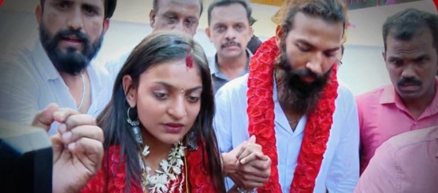 കുംഭ മേളയിലെ വൈറല്‍ താരം മൊണാലിസ ഭോസ്‌ലെ  വിവാഹിതയായി