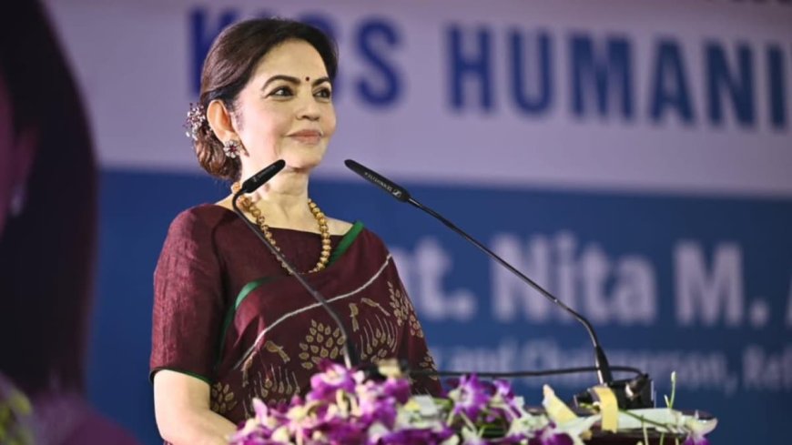 ഒഡീഷയിൽ ലളിതമായ സിൽക്ക് സാരിയിൽ തിളങ്ങി നിത അംബാനി