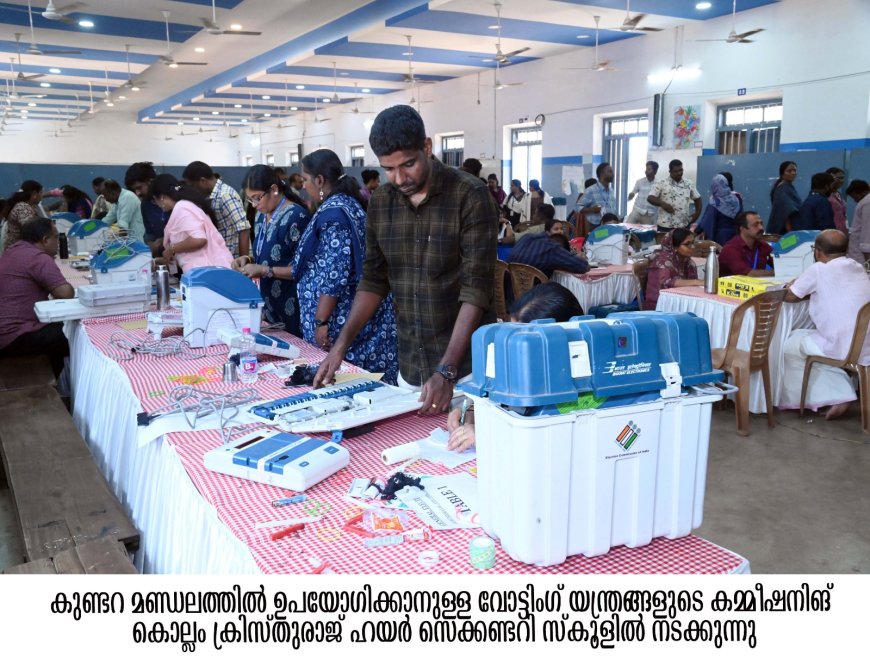 തെരഞ്ഞെടുപ്പ് വോട്ടിംങ് യന്ത്രങ്ങളുടെ കമ്മീഷനിംഗ് തുടങ്ങി -കലക്ടർ എൻ. ദേവി ദാസ്