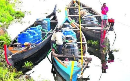 കഠിന ചൂട്: ജലാശയങ്ങൾ വറ്റിത്തുടങ്ങി. കുടിവെള്ളം വിലയ്ക്ക് വാങ്ങേണ്ട ഗതികേട്.