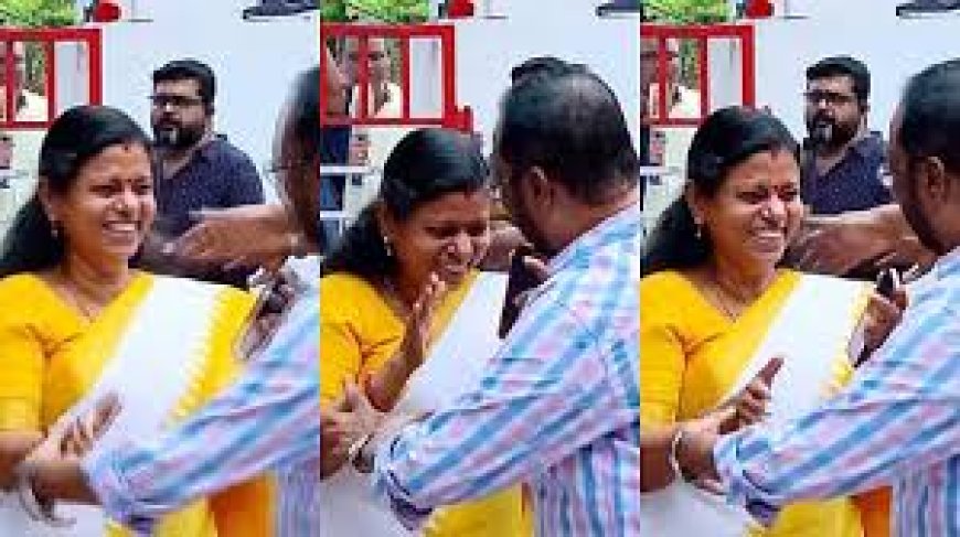ആലിംഗനം ചെയ്യാന്‍ ശ്രമിച്ച ചെറിയാന്‍ ഫിലിപ്പിനെ തട്ടിമാറ്റി നിയുക്ത എംഎല്‍എ ബിന്ദു കൃഷ്ണ