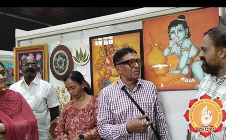 സംഗ മിത്രയുടെ ചിത്രവർണ്ണങ്ങൾ തലസ്ഥാനത്തെ കലാസ്വാദകരെ ആകർഷിച്ചു.Sangamitra'spaintingscapivstedartloversinthestate