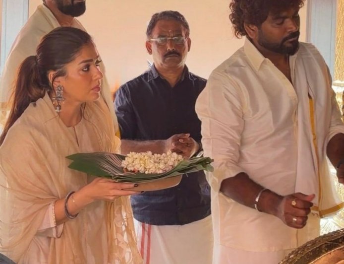 ചലച്ചിത്ര താരം നയൻതാരയും ഭർത്താവ് വിഘ്നേഷ് ശിവനും ചക്കുളത്ത് കാവിൽ ദർശനം നടത്തി