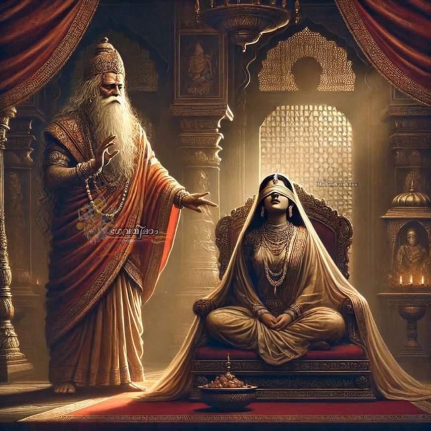കുരുക്ഷേത്രയുദ്ധത്തിനു ശേഷം ധൃതരാഷ്ട്രർ ഭഗവാൻ ശ്രീകൃഷ്ണനെ കണ്ട് മുട്ടിയപ്പോൾ ....