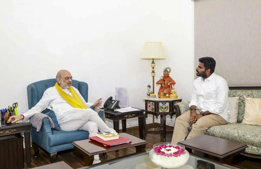 ബിജെപി നേതാവ് കെ അണ്ണാമലൈ കേന്ദ്ര ആഭ്യന്തരമന്ത്രി അമിത് ഷായെ  സന്ദർശിച്ചു
