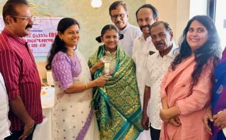 ഗ്രാൻഡ് മാസ്റ്റർ തീർത്ഥാ വിവേകിന് ഭാരതീയ ഹ്യൂമൺസ് റൈറ്റ്സ് ഫോറം ആദരിച്ചു.
