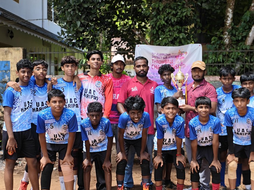 ജില്ലാ സബ്ബ്. ജൂനിയർ ത്രോബോൾ ചാമ്പ്യൻഷിപ്പ്: യു.എ.സി ഹരിപ്പാട് ജേതാക്കൾ